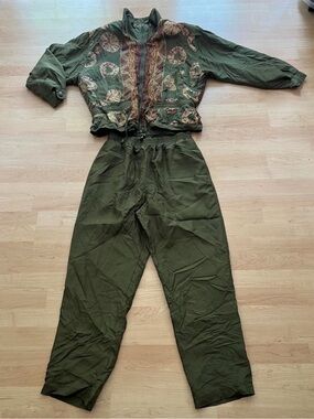 VINTAGE SILK TRACK SUIT L